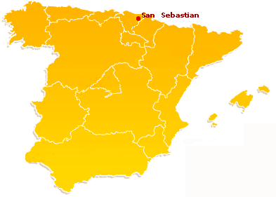 san sebastian spain map
